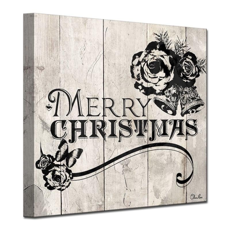 Olivia Rose 'Shabby Chic Christmas' Wrapped Canvas Holiday Textual Wall Art
