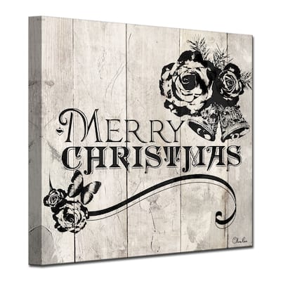 Olivia Rose 'Shabby Chic Christmas' Wrapped Canvas Holiday Textual Wall Art