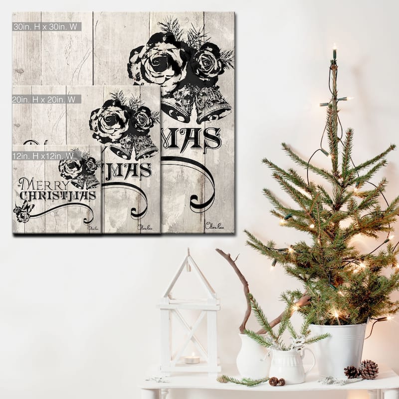 Olivia Rose 'Shabby Chic Christmas' Wrapped Canvas Holiday Textual Wall Art