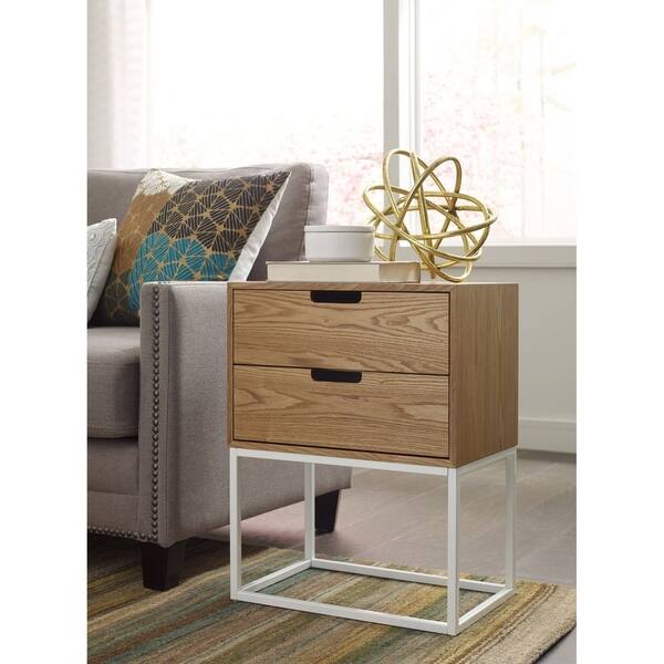 Shop Serta Camden 2 Drawer Side Table Classic Pine Free