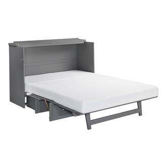 Murphy Bed Online At Our Best Bedroom Furniture Deerfield Murphy Bed Chest Queen Atlantic Grey With Charging Station