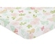 preview thumbnail 2 of 1, Sweet Jojo Designs Blush Pink, Mint, White Watercolor Rose Butterfly Floral Collection Fitted Mini Portable Crib Sheet