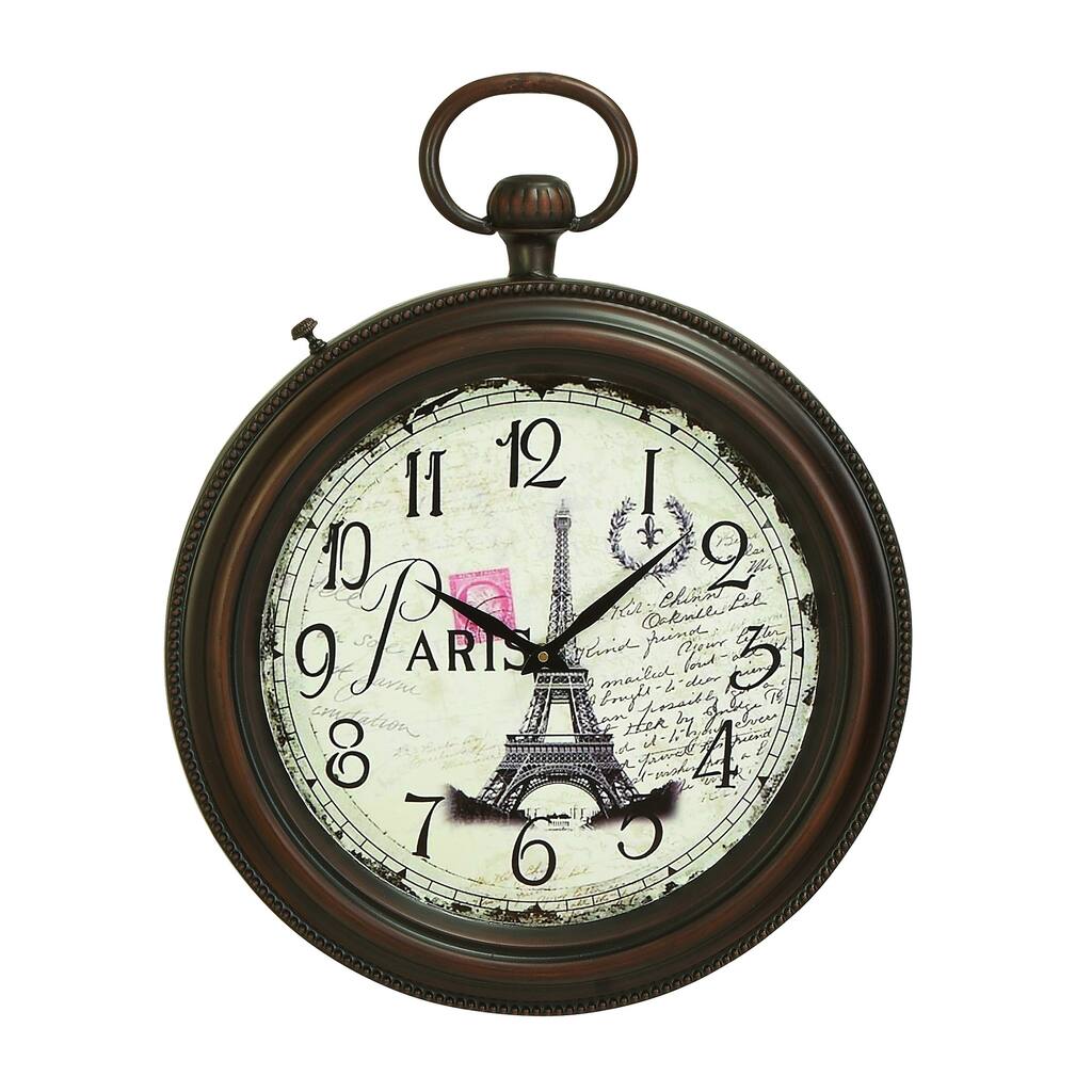 French Metal Wall Clock