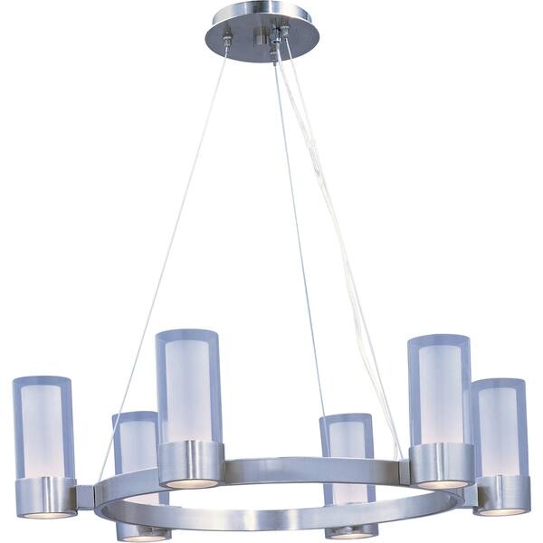 slide 1 of 1, Silo 6-Light Chandelier With LED Bulbs