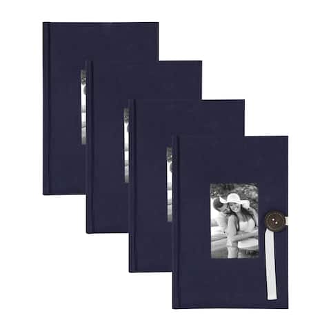 DesignOvation Kim Fabric Photo Albums with Button - 300 photos