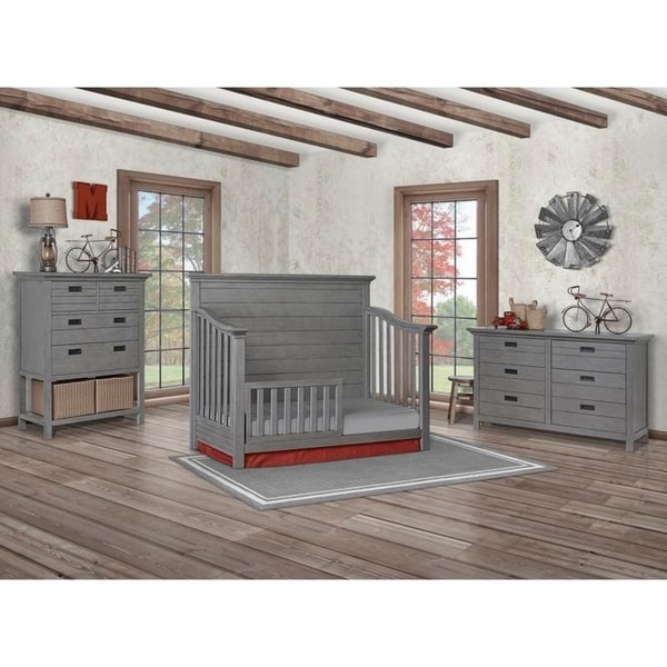 rustic grey crib