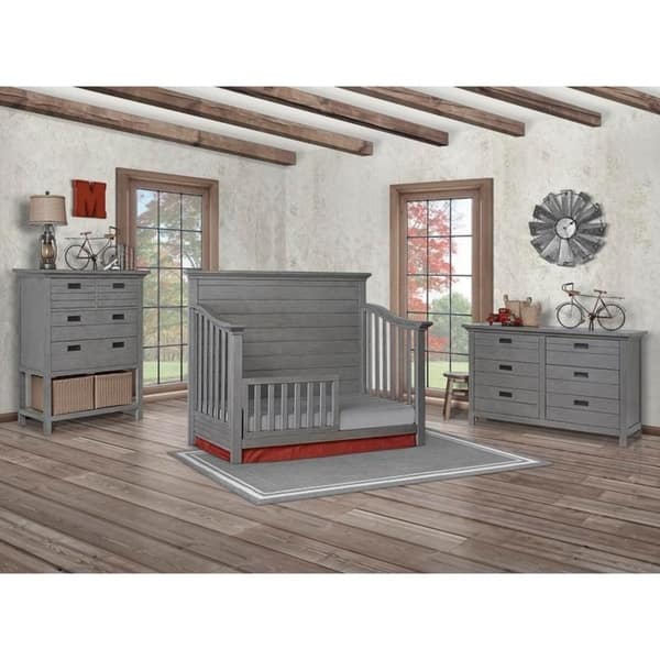 Shop Evolur Waverly 5 In 1 Full Panel Convertible Crib Rustic