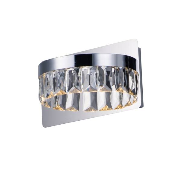 slide 1 of 1, Icycle LED Wall Sconce - Polished chrome