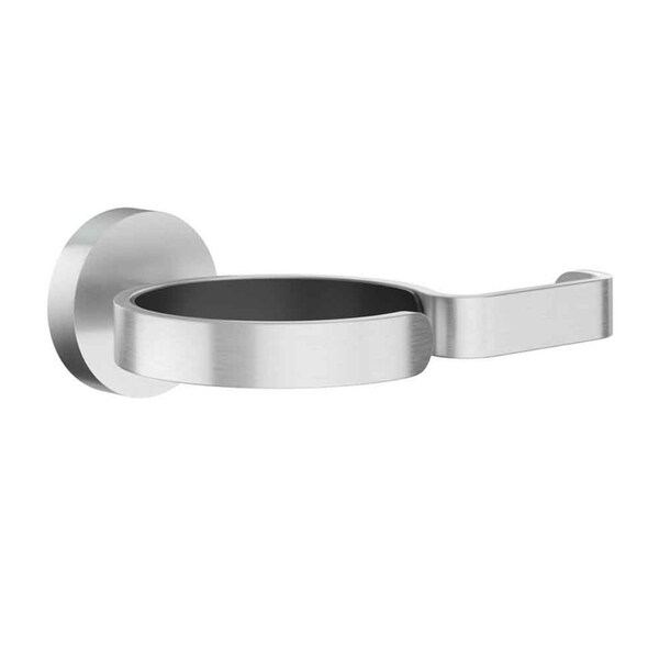 Smedbo Home Brass Hairdryer and Straightener Holder in Brushed Chrome Finish