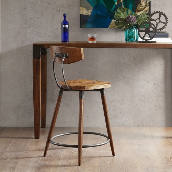 24 inch wooden best sale bar stools with back