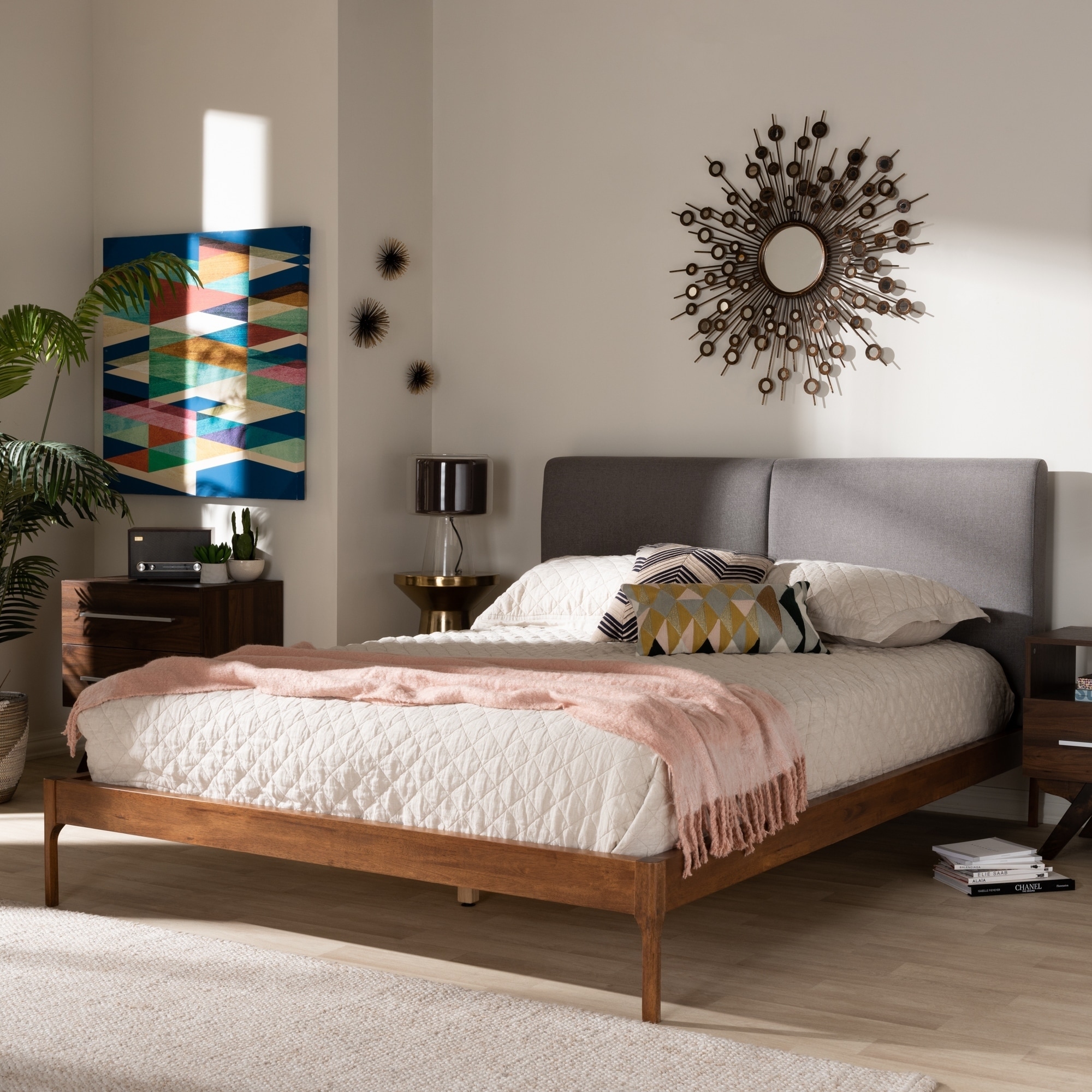 Mid Century Platform Bed by Baxton Studio On Sale Bed Bath