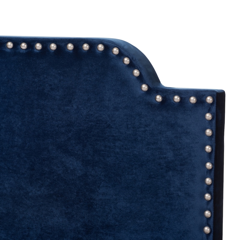 Contemporary Glam Velvet Upholstered Panel Bed by Baxton Studio