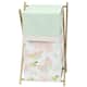Sweet Jojo Designs Blush Pink, Mint and White Watercolor Rose Butterfly Floral Collection Laundry Hamper