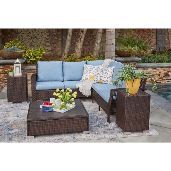 Shop Havenside Home Stillwater Indoor/Outdoor Brown Resin Rattan ...