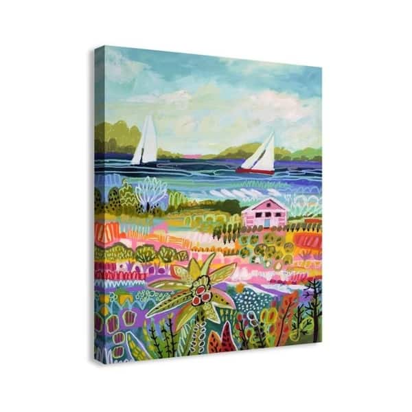 Shop Easy Art Prints Karen Fields S Two Sailboats And Cottage I