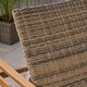 Hampton Outdoor Rustic Acacia Wood Chaise Lounge with Wicker Seating (Set of 2) by Christopher Knight Home - Thumbnail 9