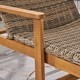 Hampton Outdoor Rustic Acacia Wood Chaise Lounge with Wicker Seating (Set of 2) by Christopher Knight Home - Thumbnail 8