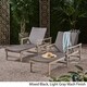 Hampton Outdoor Rustic Acacia Wood Chaise Lounge with Wicker Seating (Set of 2) by Christopher Knight Home - Thumbnail 11