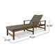 Hampton Outdoor Rustic Acacia Wood Chaise Lounge with Wicker Seating (Set of 2) by Christopher Knight Home - Thumbnail 2