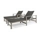 Hampton Outdoor Rustic Acacia Wood Chaise Lounge with Wicker Seating (Set of 2) by Christopher Knight Home - Thumbnail 18