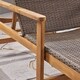 Hampton Outdoor Rustic Acacia Wood Chaise Lounge with Wicker Seating (Set of 2) by Christopher Knight Home - Thumbnail 3