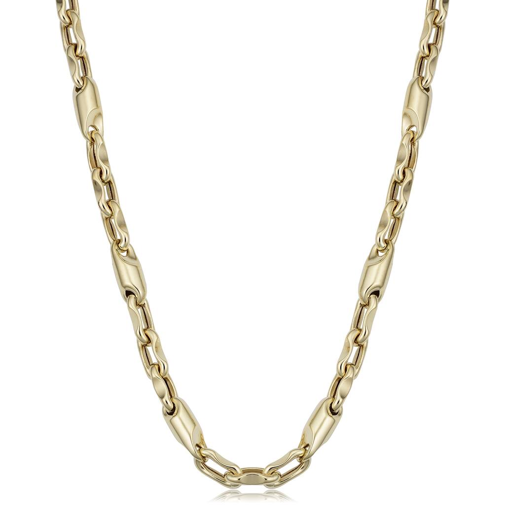 Men's 14k Yellow Gold 6 millimeters Bullet Link Necklace (22 or 26 inches)