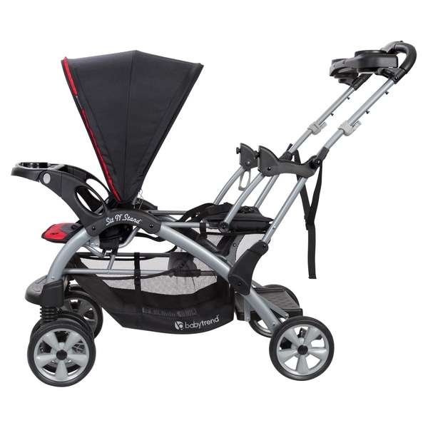black and red stroller