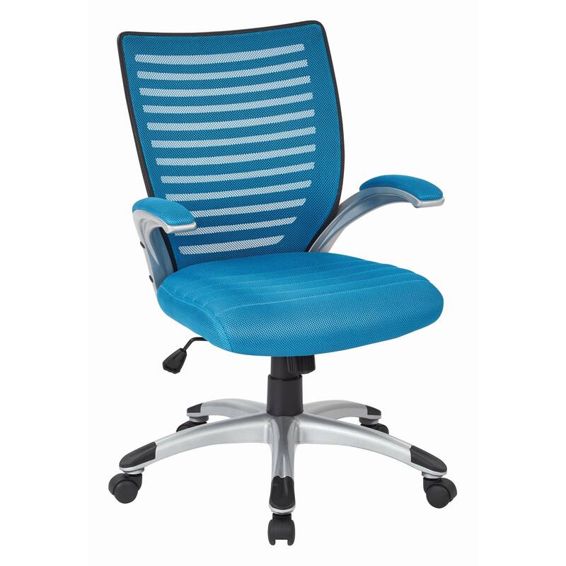 Mesh Seat and Screen Back Office Chair - Blue