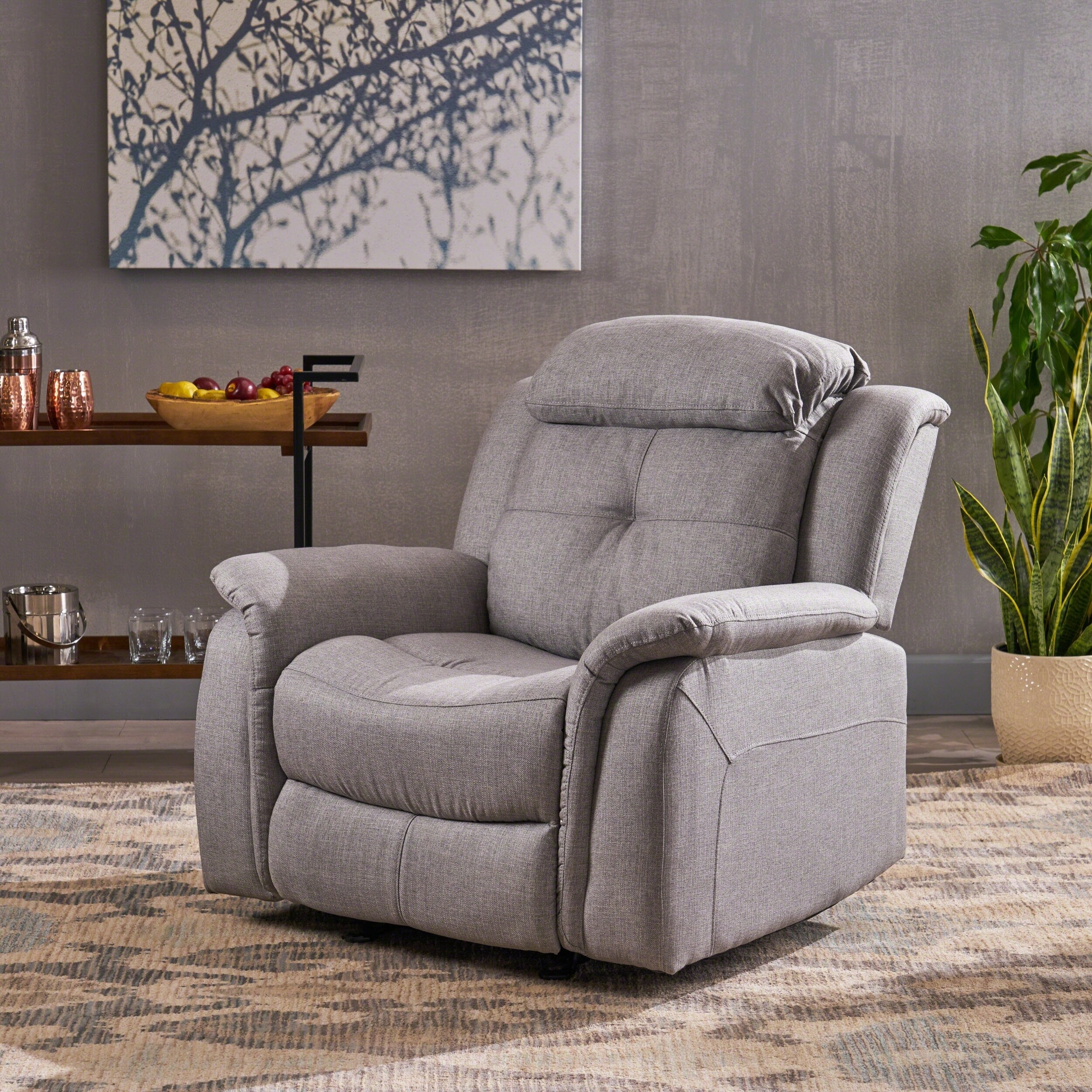 upholstered rocking recliner