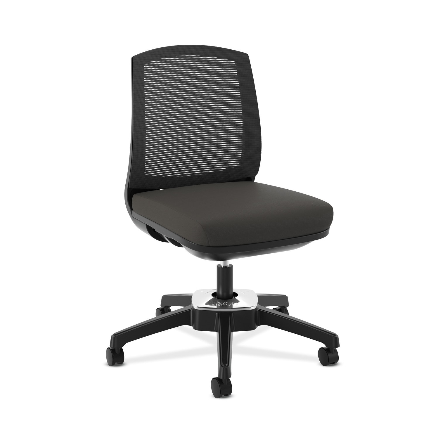 HON Active Task Chair - Armless Computer Chair for Office Desk, Black Mesh (BSXVL4ES4T)