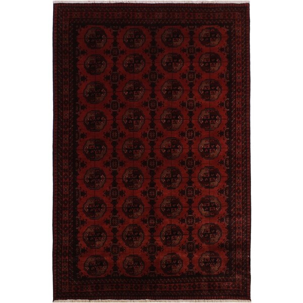 Ashlea Dark Red Black Wool Khal I Area Rug 5 9 X 7 8 Ashlea Dark Red Black Wool Khal I Area Rug 5 X27 9