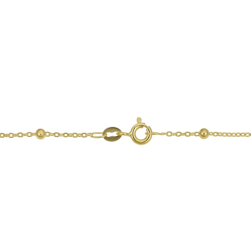 14k Yellow Gold Italian Beads Station Necklace