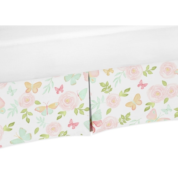 Shop Sweet Jojo Designs Blush Pink, Mint and White Watercolor Rose ...