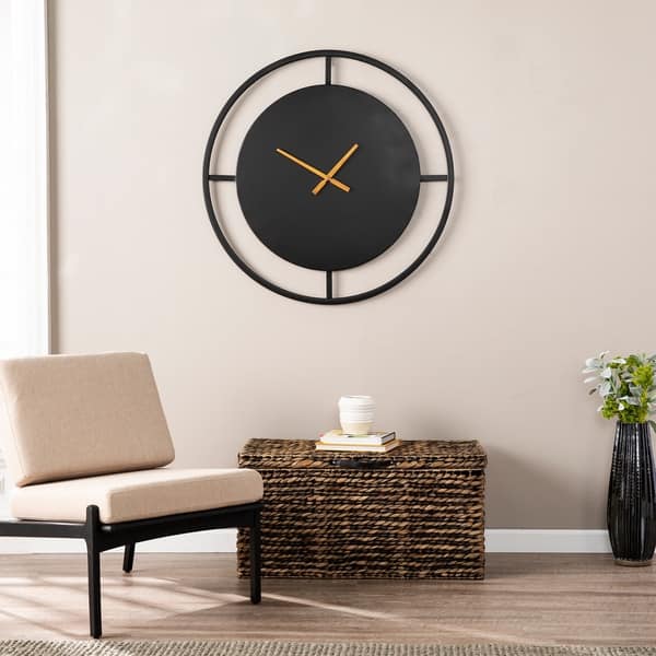 Amazon Com Firstime Co Park Outdoor Wall Clock 18 Oil Rubbed Bronze Furniture Decor