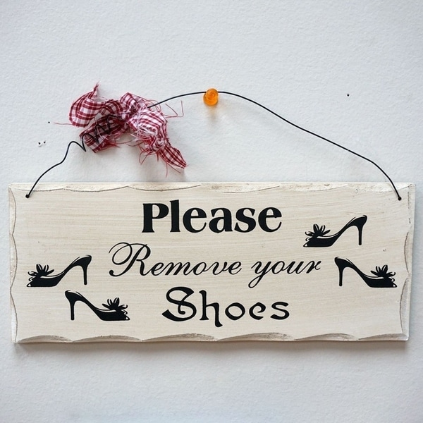 Remember to Get rid of Your Sneakers Picket Wall Putting Decor 10\ picture about Please Remove Your Shoes Sign Printable Free referred to as You should Eliminate Your Sneakers Wooden Wall Putting Decor 10\