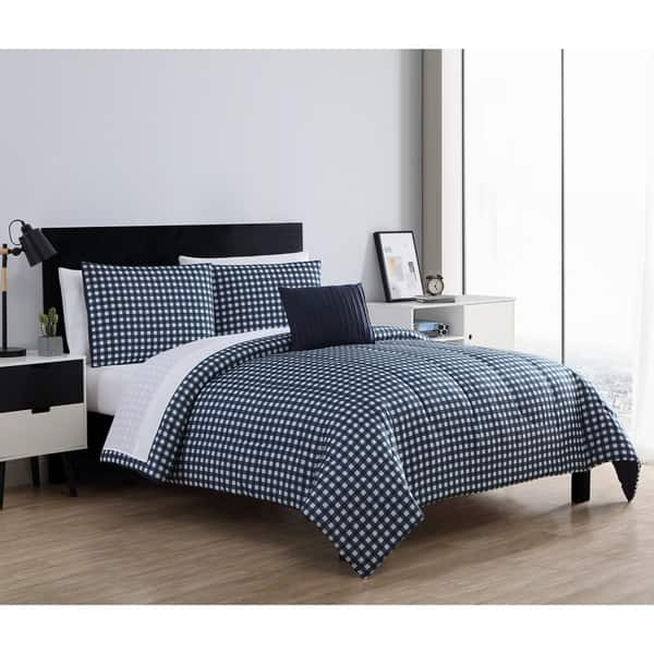 Shop Vcny Home Glenville Gingham Bed In A Bag Comforter Set