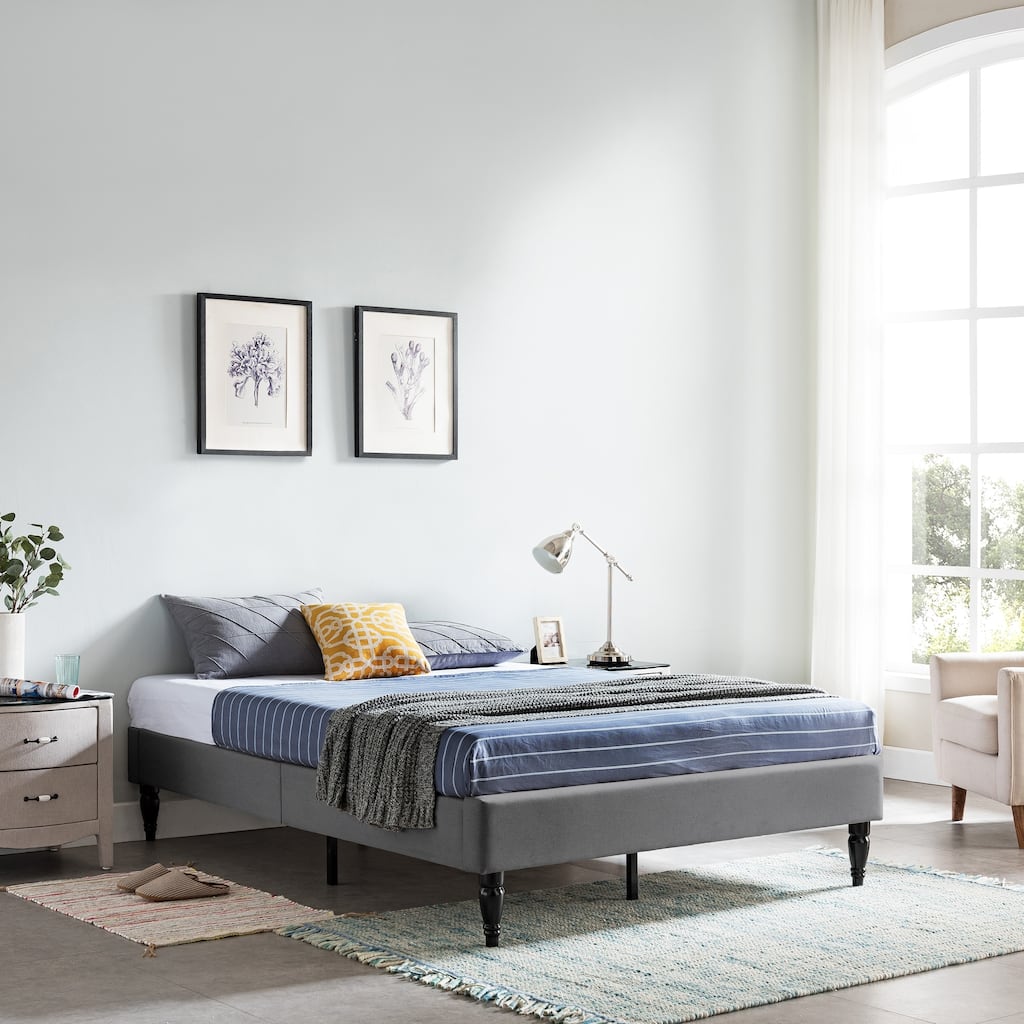 Merribee Queen-Size Bed Frame Fully-Upholstered by Christopher Knight Home