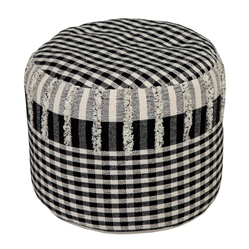 Sevita Uniquely Contemporary Farmhouse Pouf Ottoman