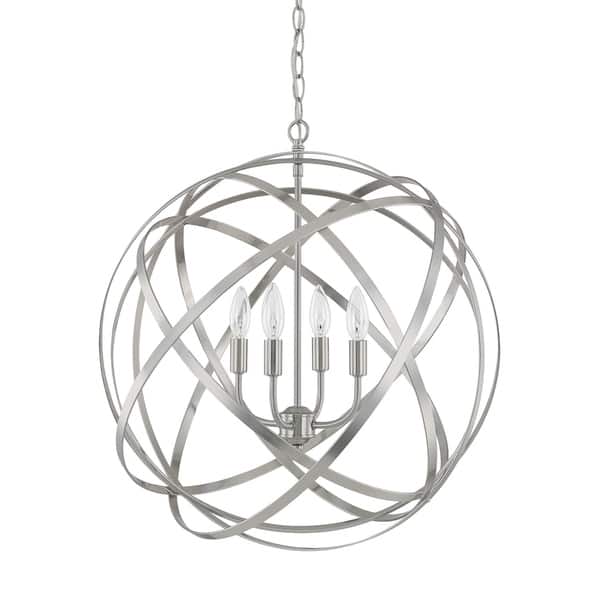 slide 1 of 1, Axis 4-light Brushed Nickel Pendant - Brushed Nickel