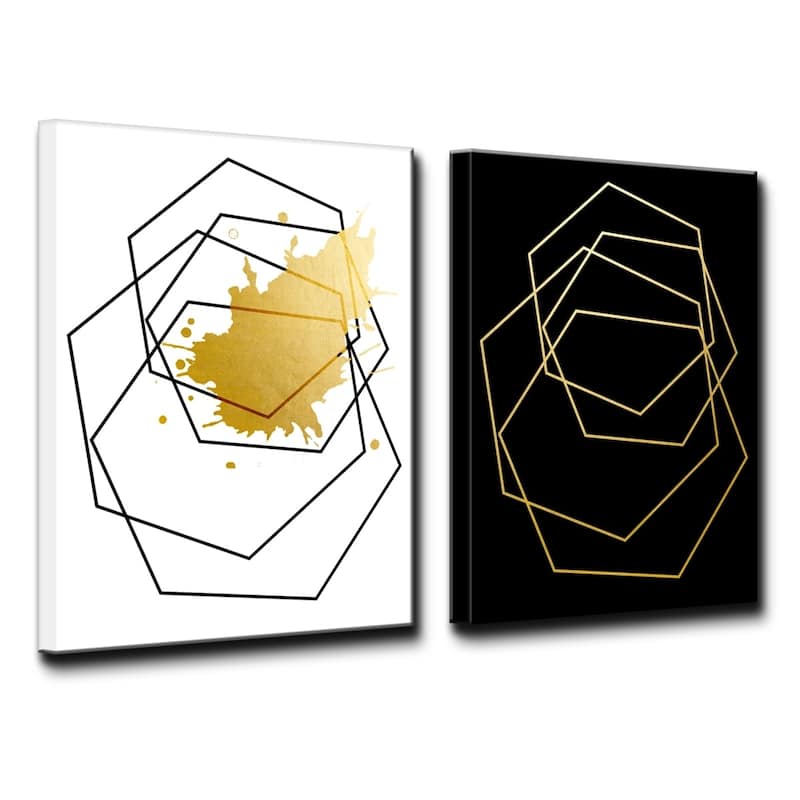 Ready2HangArt 'Gilt Mod III/IIIB' 2-Piece Wrapped Canvas Wall Décor Set