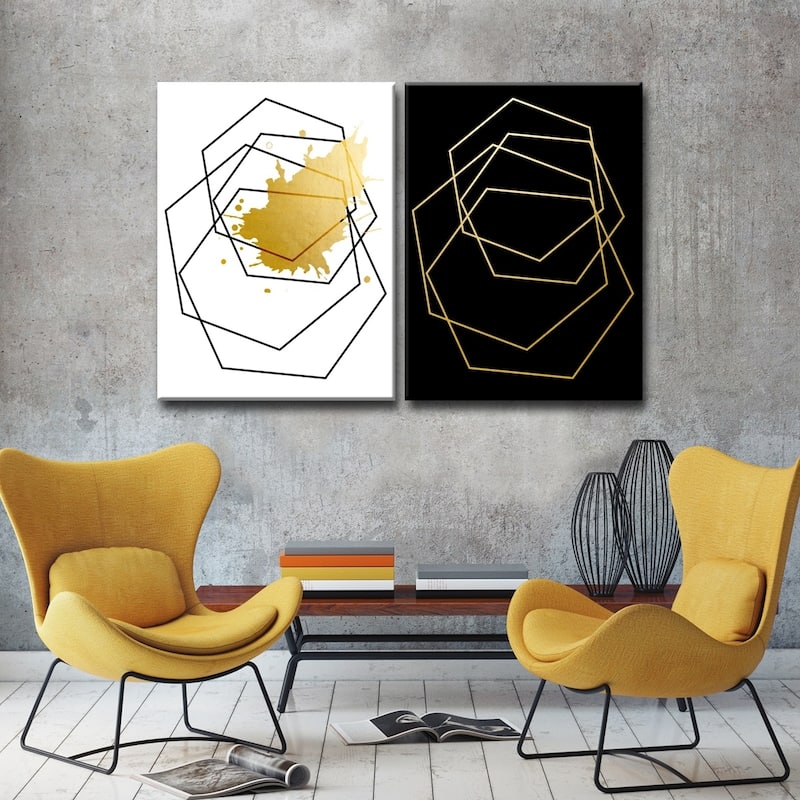 Ready2HangArt 'Gilt Mod III/IIIB' 2-Piece Wrapped Canvas Wall Décor Set
