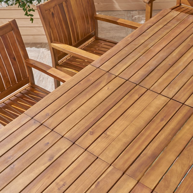 Wiloson Outdoor 7 Piece Acacia Dining Set by Christopher Knight Home