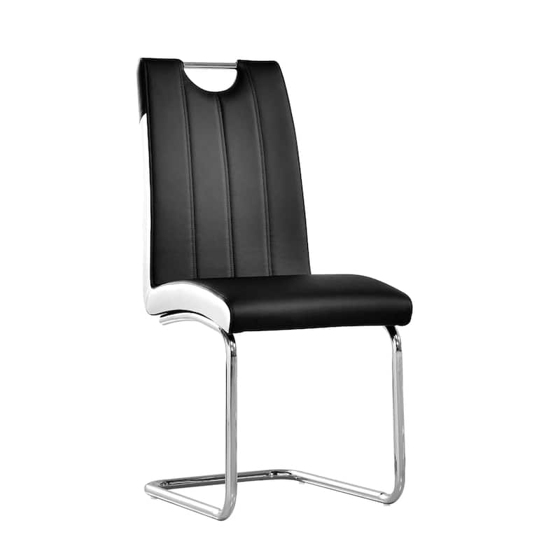 Best Master Furniture Two-tone Modern Side Chairs (Set of 2) - Black