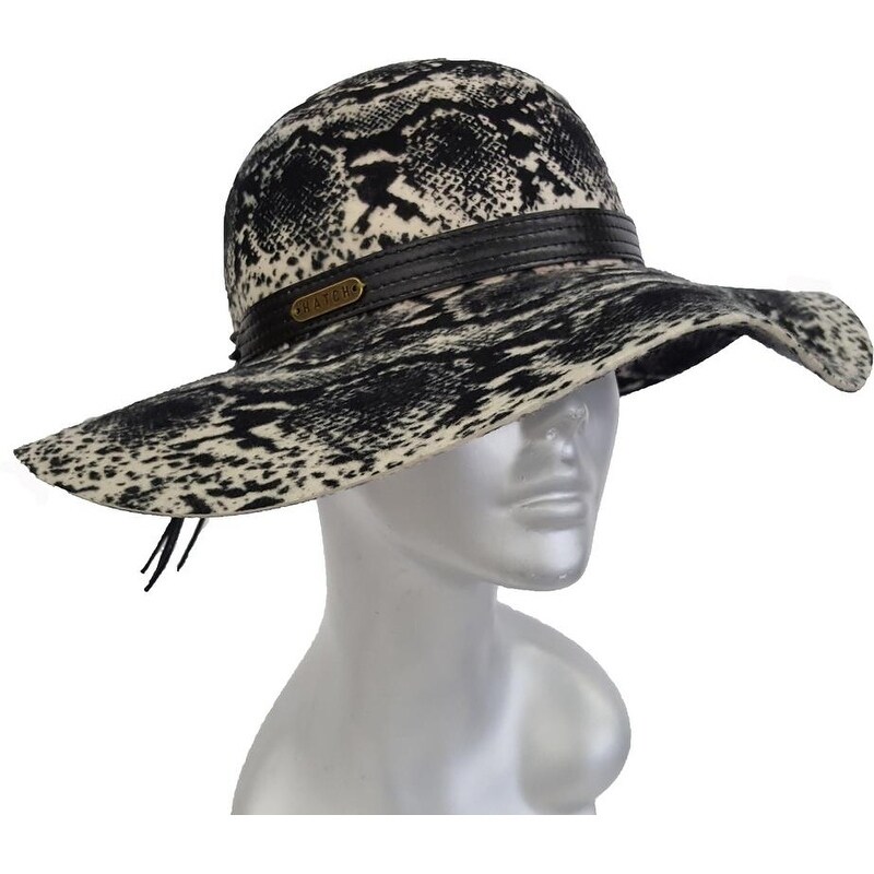 black floppy winter hat