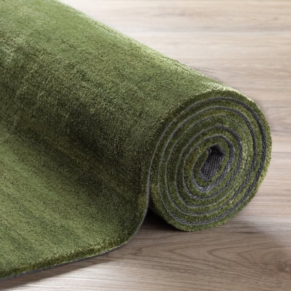 ADDISON Elyria Modern Lines Shades of Green Area Rug 8'X10' - 8' x