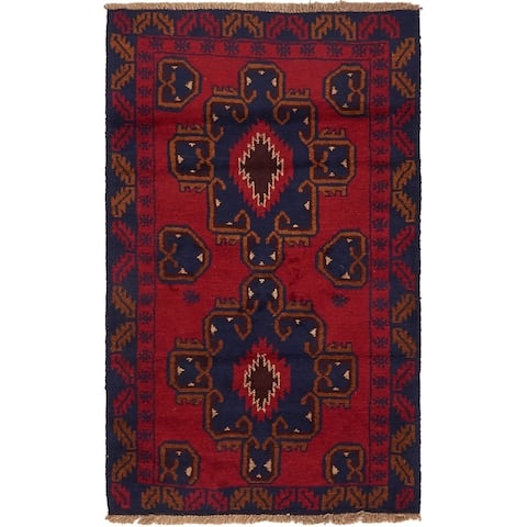 Hand Knotted Balouch Wool Area Rug - 2' 10 x 4' 6