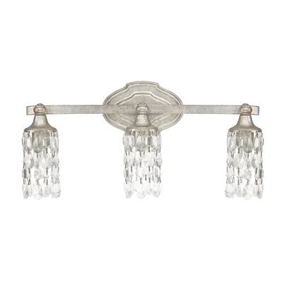 Blakely 3-light Antique Silver Bath/Vanity Fixture - Antique Silver