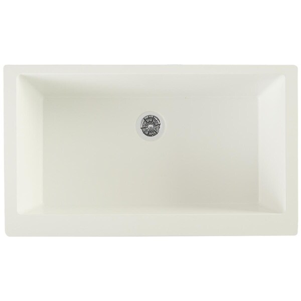 Elkay Quartz Luxe 35-7/8" x 20-15/16" x 9" Single Bowl Farmhouse Sink with Perfect Drain, Ricotta