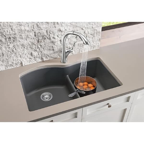 Blanco Silgranit Granite Composite Sink Diamond 1 3 4 Bowl With Low Divide White Blanco Silgranit Granite Composite Sink Diamond 1 3 4 Bowl With Low Divide White