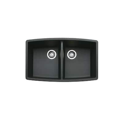 Blanco SILGRANIT Granite Composite Sink Blanco PERFORMA Equal Double Bowl Anthracite